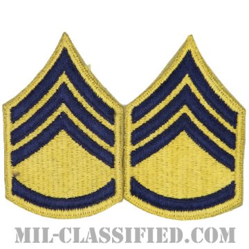 軍曹 (戦闘員)（Sergeant (SGT) Combat）[カットエッジ/階級章（1948-1951）/パッチ/ペア（2枚1組）]画像