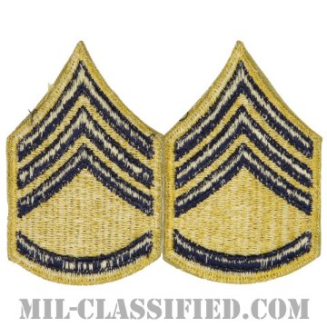 軍曹 (戦闘員)（Sergeant (SGT) Combat）[カットエッジ/階級章（1948-1951）/パッチ/ペア（2枚1組）]画像