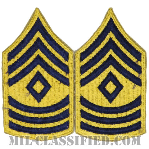 先任曹長 (戦闘員)（First Sergeant (1SG) Combat）[カットエッジ/階級章（1948-1951）/パッチ/ペア（2枚1組）]の画像