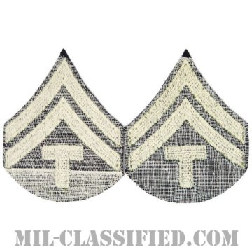 技術軍曹 (T/5)（Technician 5th Grade）[ウール・フェルト生地刺繍タイプ/階級章（1942-1948）/パッチ/ペア（2枚1組）]画像