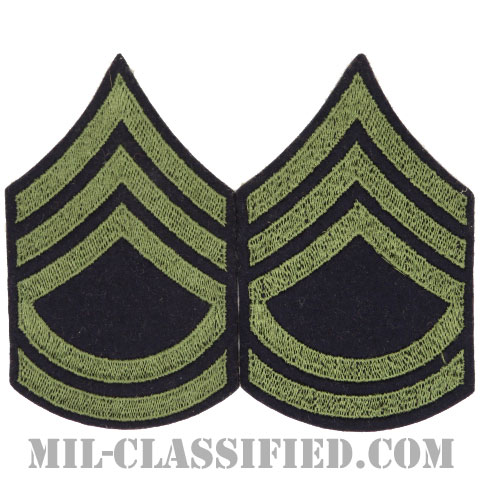 技術軍曹 (T/SGT)（Technical Sergeant 2nd Grade）[ウール・フェルト生地刺繍タイプ/階級章（1942-1948）/パッチ/ペア（2枚1組）]の画像