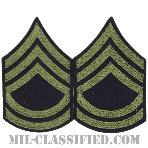 技術軍曹 (T/SGT)（Technical Sergeant 2nd Grade）[ウール・フェルト生地刺繍タイプ/階級章（1942-1948）/パッチ/ペア（2枚1組）]画像