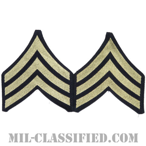 軍曹（Sergeant (SGT)）[機械織りタイプ/階級章（1942-1948）/パッチ/ペア（2枚1組）]画像