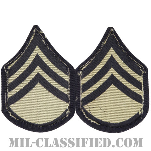 二等軍曹（Staff Sergeant (SSG)）[機械織りタイプ/階級章（1942-1948）/パッチ/ペア（2枚1組）]画像