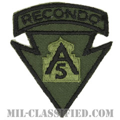 第5軍リコンドースクール（5th Army Recondo School）[サブデュード/カットエッジ/パッチ/1点物]画像