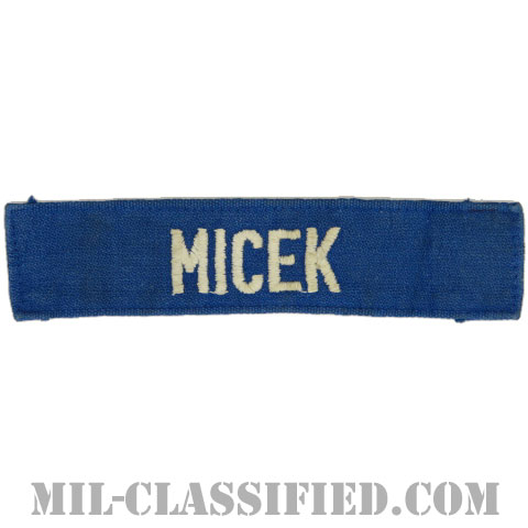MICEK[カラー（ブルー）/刺繍/ネームテープ/パッチ/中古1点物]画像