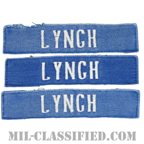 LYNCH[カラー（ブルー）/刺繍/ネームテープ/パッチ/中古1点物（3枚セット）]画像