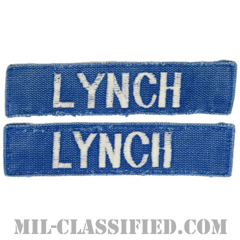 LYNCH[カラー（ブルー）/刺繍/ネームテープ/パッチ/中古1点物（2枚セット）]画像