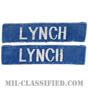 LYNCH[カラー（ブルー）/刺繍/ネームテープ/パッチ/中古1点物（2枚セット）]画像