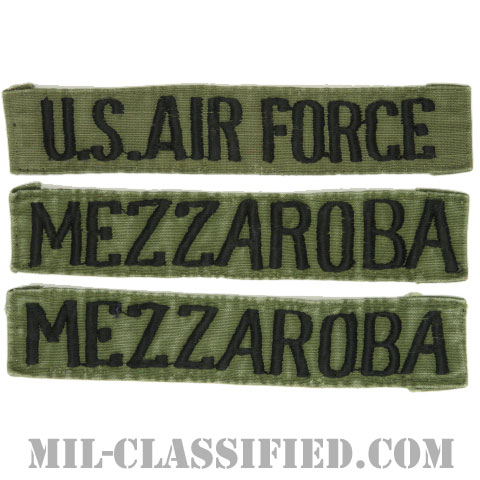 U.S.AIR FORCE / MEZZAROBA[サブデュード/刺繍/ネームテープ/パッチ/中古1点物（3枚セット）]画像
