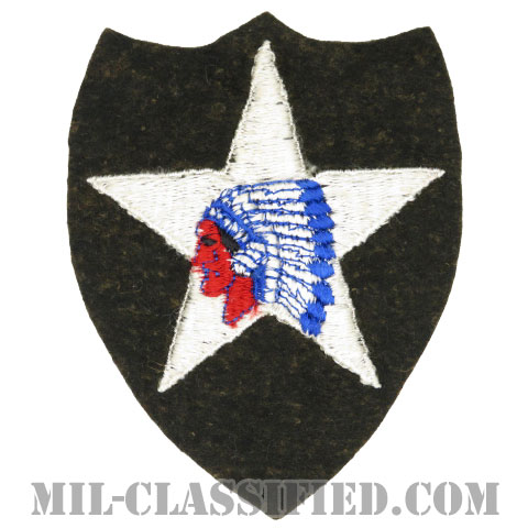 第2歩兵師団（2nd Infantry Division）[カラー/フェルト生地/パッチ/中古1点物]の画像