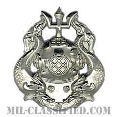 潜水員章 (最上級)（Diver Badge, Master）[カラー/鏡面仕上げ/バッジ]の画像