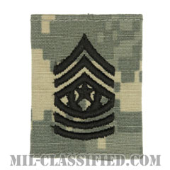 最先任上級曹長（Command Sergeant Major (CSM)）[UCP（ACU）/ゴアテックスパーカー用スライドオン階級章]の画像