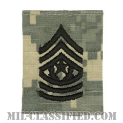 最先任上級曹長（Command Sergeant Major (CSM)）[UCP（ACU）/ゴアテックスパーカー用スライドオン階級章]画像