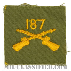 第187歩兵連隊歩兵科章（187th Infantry Regiment）[カラー/兵科章/パッチ/1点物]の画像
