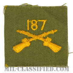第187歩兵連隊歩兵科章（187th Infantry Regiment）[カラー/兵科章/パッチ/1点物]画像