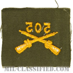 第505歩兵連隊歩兵科章（505th Infantry Regiment）[カラー/兵科章/パッチ/1点物]画像