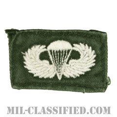 空挺章 (ベーシック)（Parachutist Badge, Basic）[カラー/パッチ/中古1点物]の画像