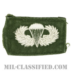 空挺章 (ベーシック)（Parachutist Badge, Basic）[カラー/パッチ/中古1点物]の画像