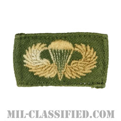 空挺章 (ベーシック)（Parachutist Badge, Basic）[カラー/パッチ/中古1点物]の画像
