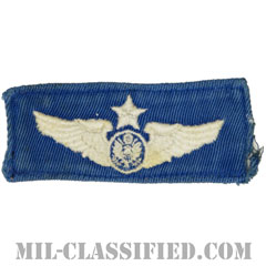 航空機搭乗員章 (下士官用シニア・エアクルー)（Air Force Enlisted Senior Aircrew Badge）[カラー/空軍ブルー生地/パッチ/中古1点物]の画像
