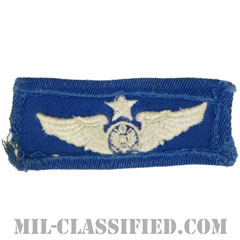 航空機搭乗員章 (下士官用シニア・エアクルー)（Air Force Enlisted Senior Aircrew Badge）[カラー/空軍ブルー生地/パッチ/中古1点物]画像