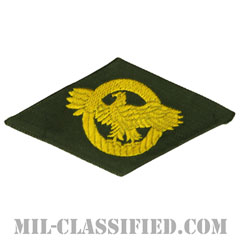 名誉除隊章 (ラプチャードダック)（WWII Honorable Discharge/Ruptured Duck）[カラー/グリーン機械織り/パッチ]画像