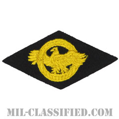 名誉除隊章 (ラプチャードダック)（WWII Honorable Discharge/Ruptured Duck）[カラー/ブラックフェルト刺繍/パッチ]画像