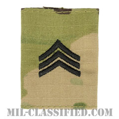 軍曹（Sergeant (SGT)）[OCP（7C）/ゴアテックスパーカー用スライドオン階級章]の画像