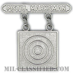 ピストル射撃技術章 (マークスマン)（Marksmanship Badge, Pistol Marksman）[カラー/鏡面仕上げ/バッジ]の画像