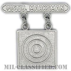 ピストル射撃技術章 (マークスマン)（Marksmanship Badge, Pistol Marksman）[カラー/鏡面仕上げ/バッジ]画像