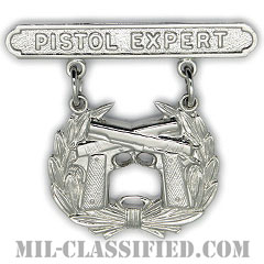 ピストル射撃技術章 (エキスパート)（Marksmanship Badge, Pistol Expert）[カラー/鏡面仕上げ/バッジ]の画像