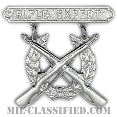 ライフル射撃技術章 (エキスパート)（Marksmanship Badge, Rifle Expert）[カラー/鏡面仕上げ/バッジ]の画像