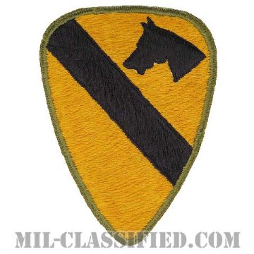 第1騎兵師団（1st Cavalry Division）[カラー/カットエッジ/パッチ/ローカルメイド(日本製)/中古1点物]画像