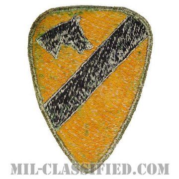 第1騎兵師団（1st Cavalry Division）[カラー/カットエッジ/パッチ/ローカルメイド(日本製)/中古1点物]画像