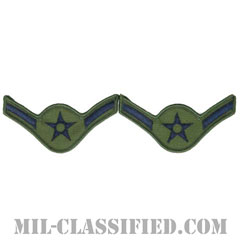 二等空兵（Airman）[サブデュード/メロウエッジ/空軍階級章（1991-）/Large（男性用）/パッチ/ペア（2枚1組）]の画像