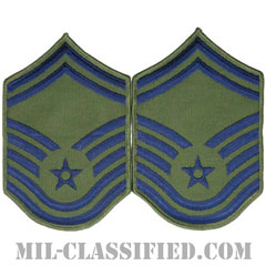 上級曹長（Senior Master Sergeant）[サブデュード/メロウエッジ/空軍階級章（1991-）/Large（男性用）/パッチ/ペア（2枚1組）]画像
