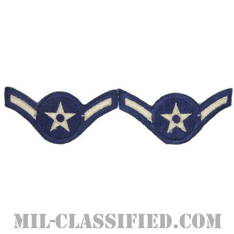 三等空兵/ニ等空兵（Airman Third Class/Airman）[カラー/カットエッジ/空軍階級章/Large（男性用）/パッチ/ペア2枚1組]の画像