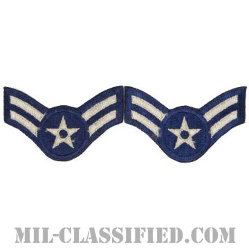 ニ等空兵/一等空兵（Airman Second Class/Airman First Class）[カラー/カットエッジ/空軍階級章/Large（男性用）/パッチ/ペア2枚1組]画像
