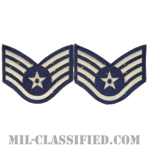軍曹（Staff Sergeant）[カラー/カットエッジ/空軍階級章/Large（男性用）/パッチ/ペア2枚1組]の画像