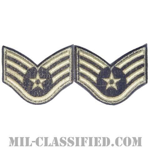 軍曹（Staff Sergeant）[カラー/カットエッジ/空軍階級章/Large（男性用）/パッチ/ペア2枚1組]画像