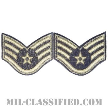 軍曹（Staff Sergeant）[カラー/カットエッジ/空軍階級章/Large（男性用）/パッチ/ペア2枚1組]画像