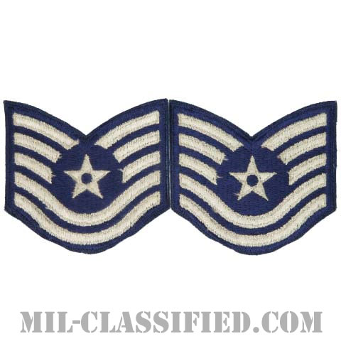技能軍曹（Technical Sergeant）[カラー/カットエッジ/空軍階級章/Large（男性用）/パッチ/ペア2枚1組]の画像