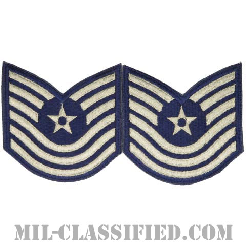 曹長（Master Sergeant）[カラー/カットエッジ/空軍階級章/Large（男性用）/パッチ/ペア2枚1組]の画像