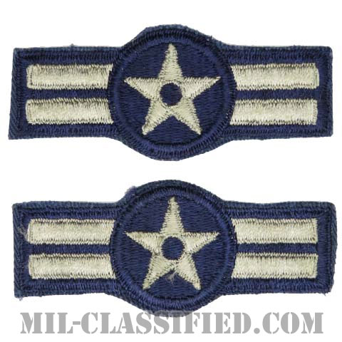 ニ等空兵（Airman Second Class）[カラー/カットエッジ/空軍階級章（1952-1956）/パッチ/ペア2枚1組]画像