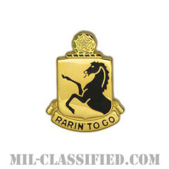 第112騎兵連隊（112th Cavalry Regiment）[カラー/クレスト（Crest・DUI・DI）バッジ]画像