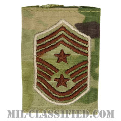 部隊先任最上級曹長（Command Chief Master Sergeant）[OCP（7C）/ゴアテックスパーカー用スライドオン空軍階級章]の画像