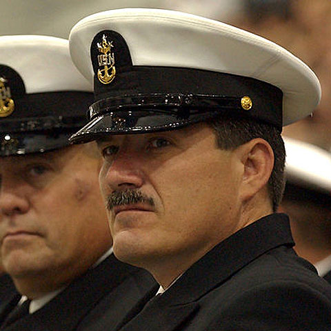 アメリカ海軍制帽用帽章 (海軍最先任上等兵曹)（Navy Service Cap Device, CMSAF）[カラー/階級章/バッジ]画像