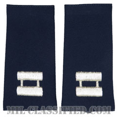 大尉（Captain (CPT)）[空軍ブルー/ショルダー階級章/ロングサイズ肩章/ペア（2枚1組）]の画像