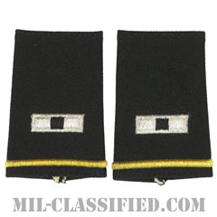 准尉 (WO1)（Warrant Officer (WO1)）[ブラック/ショルダー階級章/ショートサイズ肩章/ペア（2枚1組）]の画像